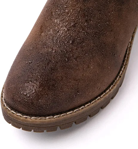 Vista 5 de GLOBALWIN Women's Fur Boots Fashion Combat Ankle Boots For Women