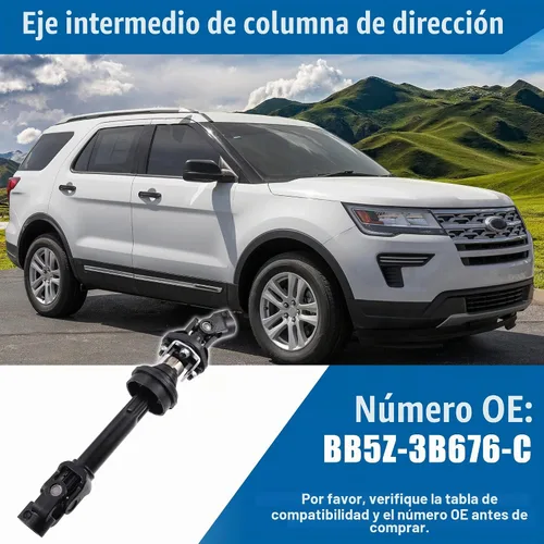 Vista 2 de X AUTOHAUX Eje Intermedio de Columna de Dirección para Ford Explorer 2011-2019 para Ford Flex 2013-2019 para Lincoln MKT 2013-2019 Eje Inferior