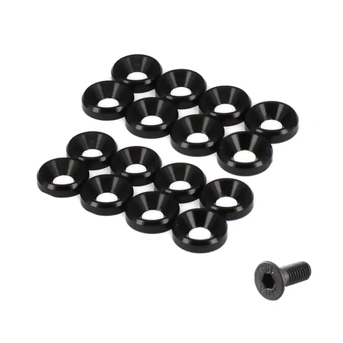 Vista 3 de Arandela de cabeza avellanada M2 negra para tornillo RC/FPV/PC/Drone/Simracing/Accesorios mecánicos Piezas