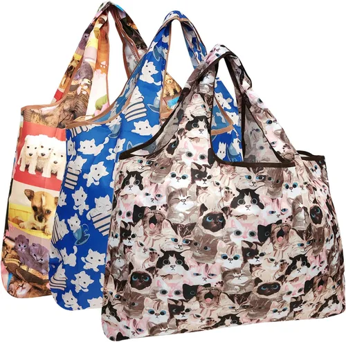 Vista 19 de Bowbear Bolsa de compras reutilizable de nailon plegable (juego de 3)