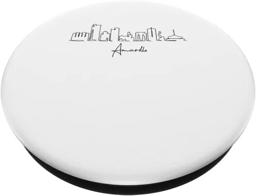 Vista 2 de city skyline travel souvenir tourist amarillo texas PopSockets Swappable PopGrip
