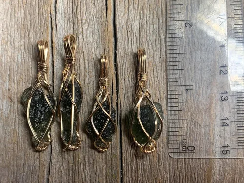Vista 27 de 66 necklace pendant gemstones choose from moldavite, citrine, or herkimer diamond