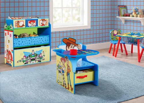 Vista 6 de Delta Children Escritorio con silla con compartimento de almacenamiento Azul