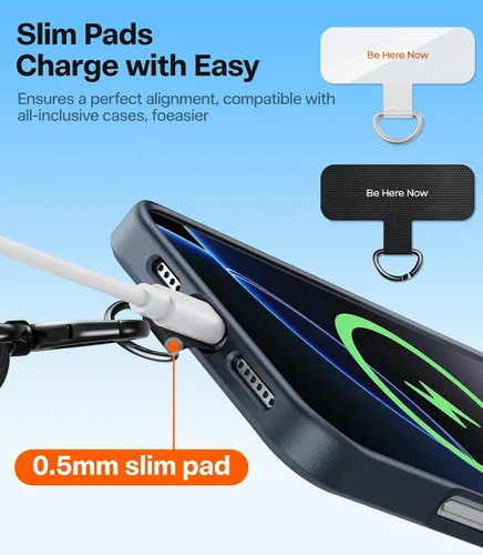 Vista 6 de TORRAS Cordón para teléfono con trabillas para colgar, correa ajustable antirrobo cruzada para teléfono para iPhone 17 Pro Max, amigable