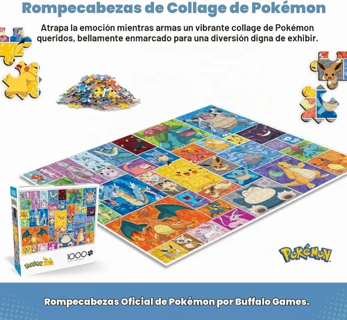 Vista 3 de Buffalo Games - Pokémon - Marcos - Rompecabezas de 1000 piezas para adultos, rompecabezas desafiante, perfecto para noches de juego