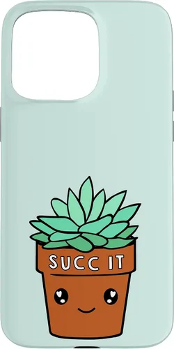 Vista 28 de iPhone 16 Succ It - Cute Succulent Plant Lovers Gardening Theme Case