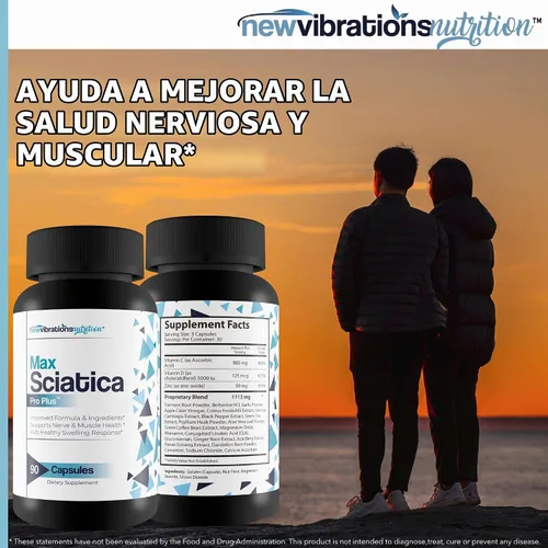 Vista 5 de Max Sciatica Pro Plus - Nuestro mejor suplemento de alivio del nervio ciático para el apoyo completo del sistema nervioso - Fabricado con cúrcuma