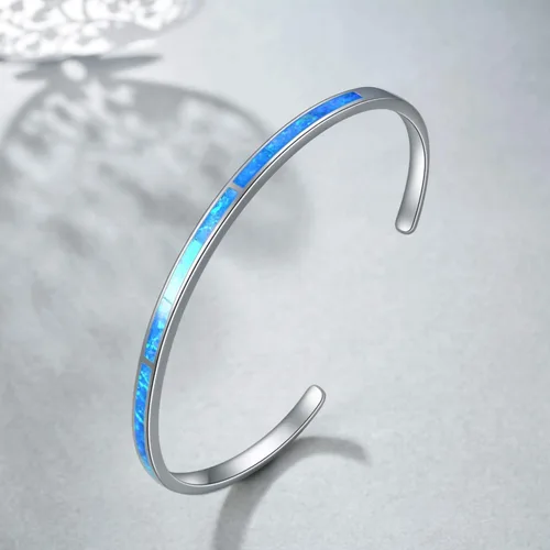 Vista 6 de WINNICACA Regalos para el día de la madre, pulsera de ópalo para mujer, hipoalergénica, joyería inspiradora de plata de ley, regalos de graduación