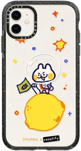 Vista 154 de Funda Impact de CASETiFY para iPhone 11 - Tiempo A Solas de Esther Kim - Negro Claro