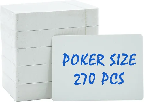 Vista 8 de Yuanhe Naipes en blanco para escribir en tamaño de póquer 216PCS tarjetas flash imprimibles para juegos de bricolaje