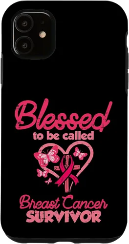 Vista 8 de Blessed Breast Cancer Survivor Awareness Christian Women Case for iPhone 17