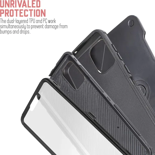 Vista 6 de Funda para Samsung Galaxy A51 con clip para cinturón, funda resistente a prueba de golpes [protector de pantalla integrado] compatible con fundas