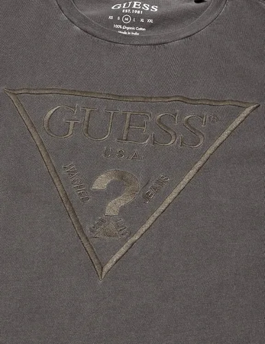 Vista 3 de GUESS Camiseta con logotipo bordado ecológico para hombre