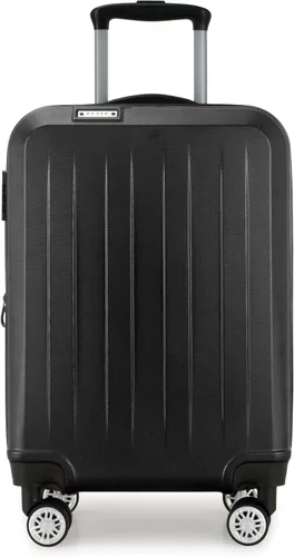 Vista 2 de Elite Luggage Equipaje giratorio extensible de mano rígido, Negro -, Equipaje giratorio extensible de mano rígido