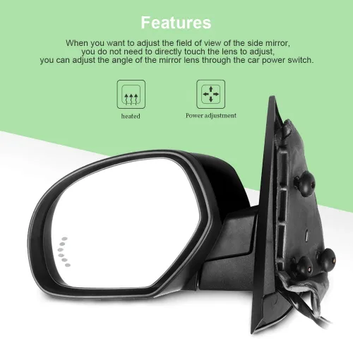 Vista 3 de SCITOO Espejo retrovisor lateral izquierdo apto para 2007 para Chevy Silverado Pickup nuevos modelos de estilo de carrocería 2008-2013 ajuste