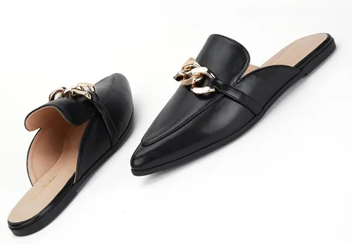 Vista 3 de BISON SPIRIT Mocasines planos para mujer, con puntera puntiaguda, sin cordones, mocasines
