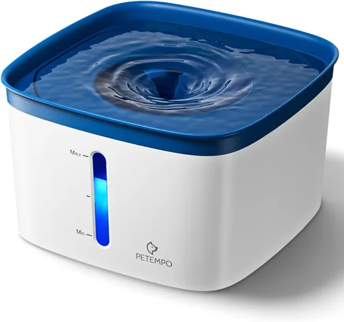 Vista 8 de Fuente de agua para gatos, fuente de agua ultra silenciosa para perros de 135 oz/4 L, diseño de vórtice de limpieza instantánea, fuente de agua
