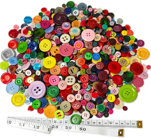 Vista 15 de 500-700 PZA Botones de Resina Marrón Claro, Varios Tamaños y Formas para Costura Infantil, Manualidades DIY, Botones Pintados a Mano para Arte