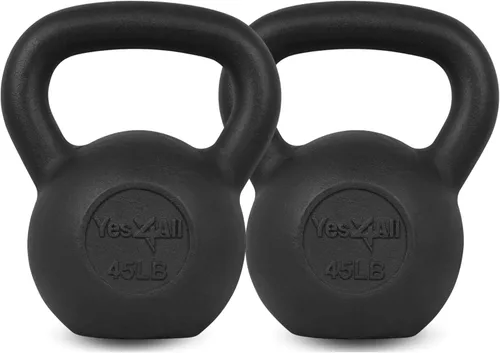 Vista 23 de Yes4All Pesa rusa de hierro fundido, pesas rusas para entrenamiento de fuerza 5-80 libras (5, 10, 15, 20, 25, 30, 35, 40, 45, 50, 60, 70, 80 libras)