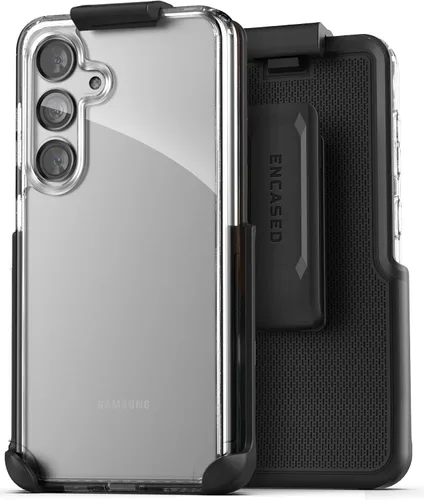 Vista 8 de Encased Funda para Samsung Galaxy S24 con clip para cinturón (transparente) (S24)