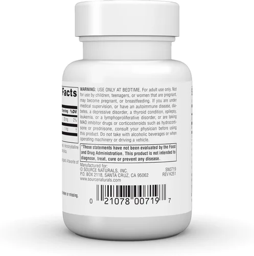 Vista 4 de Source Naturals La melatonina, ayuda a promover el sueño* - 1 mg - 100 Tabletas