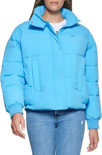 Vista 10 de Levi's Chaqueta acolchada con cintura ceñida para mujer Berry con capucha