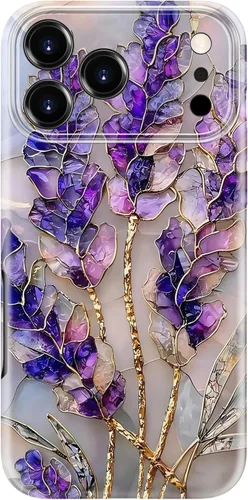 Vista 31 de LUMARKE Funda para iPhone 14/iPhone 13, lindo Y2K floral, carga inalámbrica Mosaico Tortuga Shell
