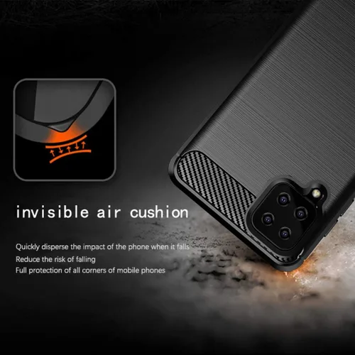 Vista 5 de Osophter Funda para Galaxy A22 4G con protector de pantalla de absorción de golpes Flexible TPU Rubber Protective Cell Phone Cover para Samsung