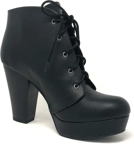 Vista 2 de Soda Botines de tobillo con plataforma y cordones para mujer