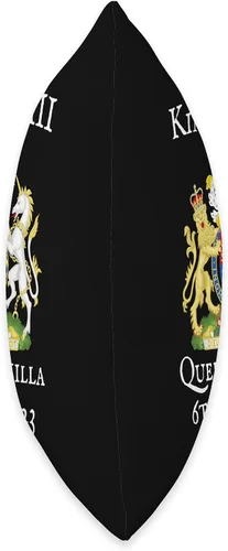 Vista 2 de CHARLES & CAMILLA ROYAL CORONATION 2023 BRITISH COAT OF ARMS Throw Pillow