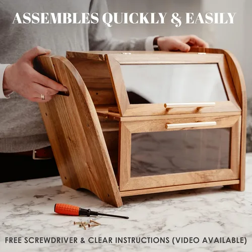 Vista 4 de Apace Living Acacia - Caja de pan Arise + juego de tablas de cortar de coro
