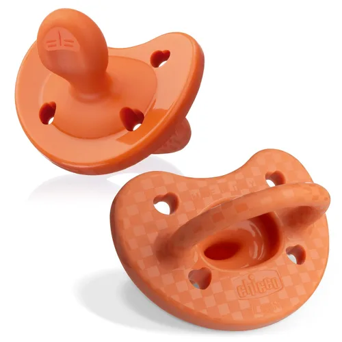 Vista 18 de Chicco Luxe Orthodontic Pacifier One-Piece Silicone, 0-6m, 2-Pack Rubor