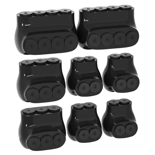 Vista 10 de RVBOATPAT Conector multigrifo aislado de 2 puertos 4-14 AWG de aluminio a cobre, conectores de alambre de aluminio de entrada de un solo lado 5PCS 2