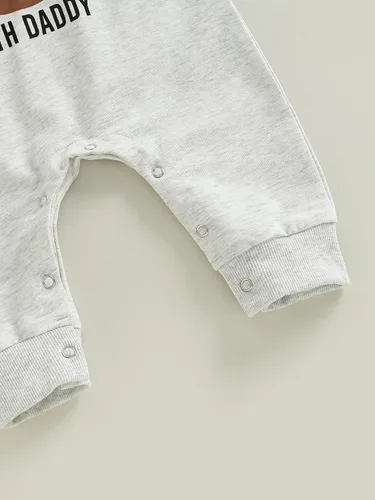 Vista 6 de Honganda Enterizo de fútbol para bebés y niñas con diseño divertido de papá