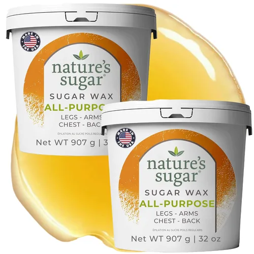 Vista 11 de Nature's Sugar Paquete de depilación de cera de azúcar natural vegana apta para principiantes para hombres y mujeres - Pasta de azúcar para todo
