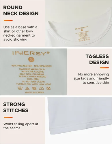 Vista 5 de INNERSY Conjunto de ropa interior térmica para niñas, ligera, capa base, 1 paquete