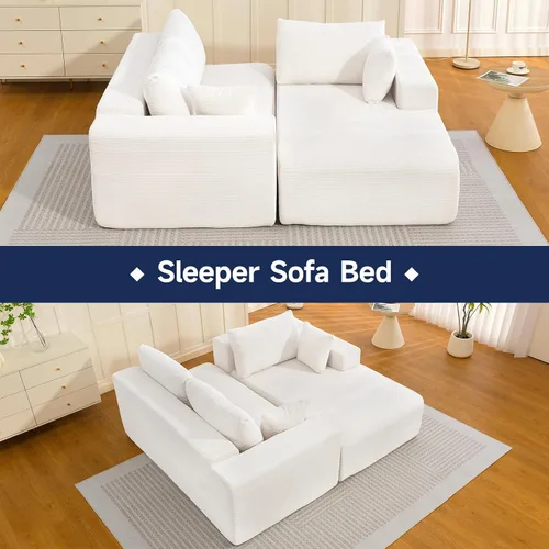 Vista 9 de Sofá modular Cloud 2026 de 108 pulgadas, sofá modular con asiento profundo, sofá modular con diván en forma de L, sofás modernos para sala de estar