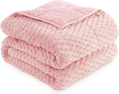 Vista 15 de Mr. Sandman Mantas con peso para adultos, tamaño matrimonial, 10 libras, manta cálida de forro polar Sherpa para dormir y calmar, manta de cama