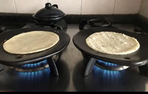Vista 4 de Comal de arcilla Chamba para tortillas, 10 pulgadas, colombiano, hecho a mano, sin esmaltar, plancha, calentador de tortillas