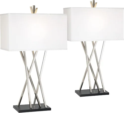 Vista 9 de Asymmetry - Lámpara de mesa grande de 30 pulgadas, diseño geométrico