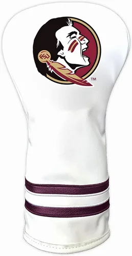 Vista 26 de Team Golf NCAA Blanco Vintage Cubierta para Cabeza de Conductor de Golf, Diseño Ajustado, Diseño Retro