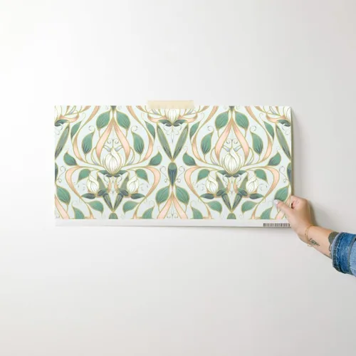 Vista 7 de Papel tapiz para despegar y pegar, diseño Art Nouveau Blossom Floral Nature Blossoms Elegante papel pintado extraíble personalizado por Spoonflower