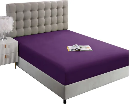 Vista 19 de Sábana ajustable de tamaño completo Ghooss - Sábana con bolsillo profundo de hasta 14 pulgadas - Resistente a las arrugas, la decoloración