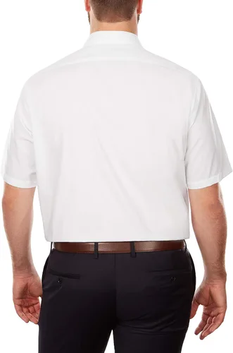 Vista 2 de Van Heusen Mens Big Fit Short Sleeve Dress Shirts Poplin Solid (Big And Tall)