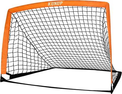Vista 31 de Portería de fútbol portátil de 5 x 3, 6 x 4, 9 x 5 pies, para patio trasero, red de práctica de fútbol plegable con bolsa de transporte para niños