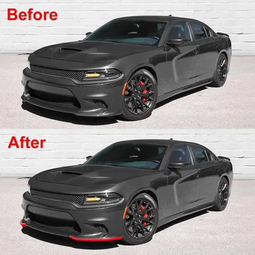 Vista 2 de Protector Divisor de Labio de Parachoques Delantero para Dodge Charger 2015-2023 Hellcat/SRT 39 /Scat Pack/RT Scat Pack/GT/RT No para Plus, Widebody