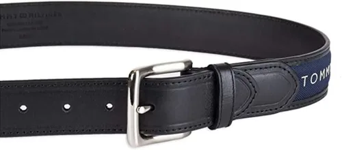Vista 2 de Tommy Hilfiger mens Fabric Inlay Casual Belt With Classic Harness Buckle