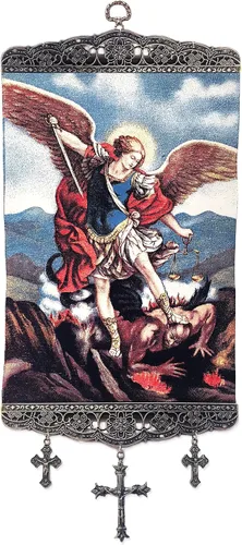 Vista 17 de Religious Gifts Icono de tapiz católico ortodoxo de San Arcángel Gabriel, 17 pulgadas