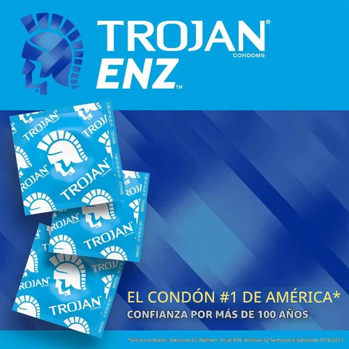 Vista 3 de Trojan Preservativos lubricados ENZ, 3 unidades (paquete de 6)