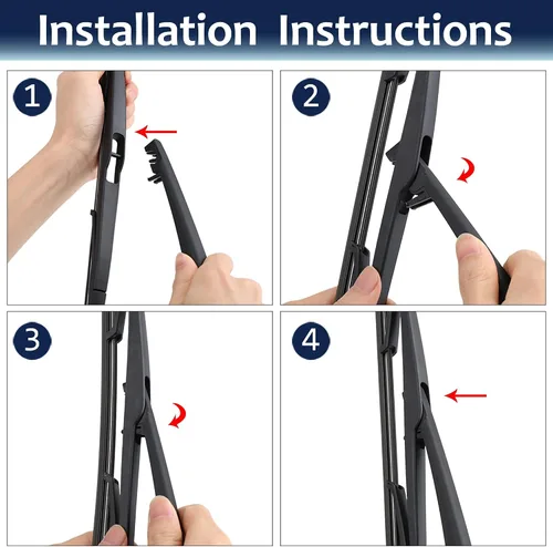 Vista 6 de X AUTOHAUX Juego de brazos de limpiaparabrisas trasero para Mazda 3 Hatchback 05-07